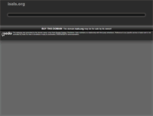 Tablet Screenshot of isals.org